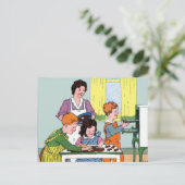 Carte Postale Fête des mères Cuire avec maman (Debout devant)