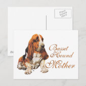 Carte Postale Fête des mères de Basset Hound (Devant / Derrière)