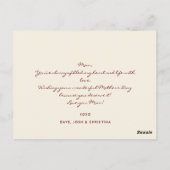 Carte Postale Fête des mères de Giraffe, Bonne fête des mères (Dos)