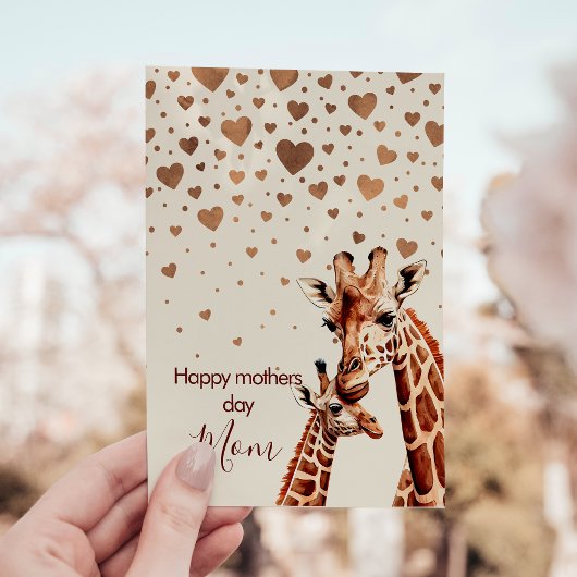Carte Postale Fête des mères de Giraffe, Bonne fête des mères