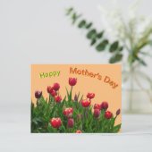 Carte postale Fête des mères de tulipes violettes  (Debout devant)