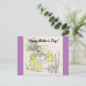 Carte Postale Fête des mères des canards vintages (Debout devant)