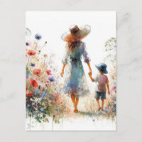 Fête des Mères Femme et Enfant dans un Jardin de F