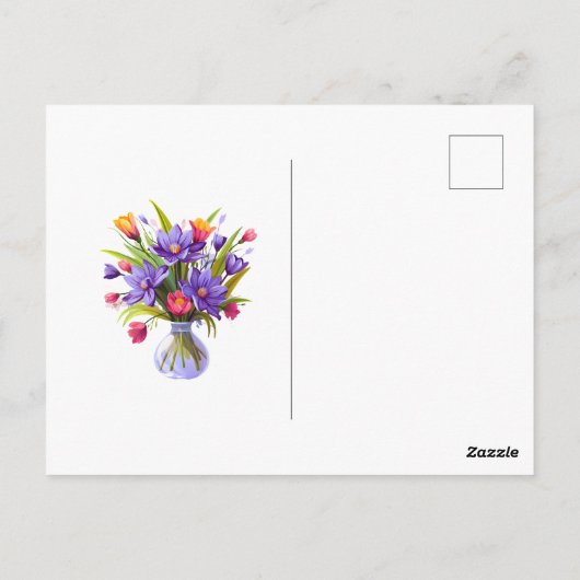 Carte Postale Fête des mères fleurs sauvages (Dos)