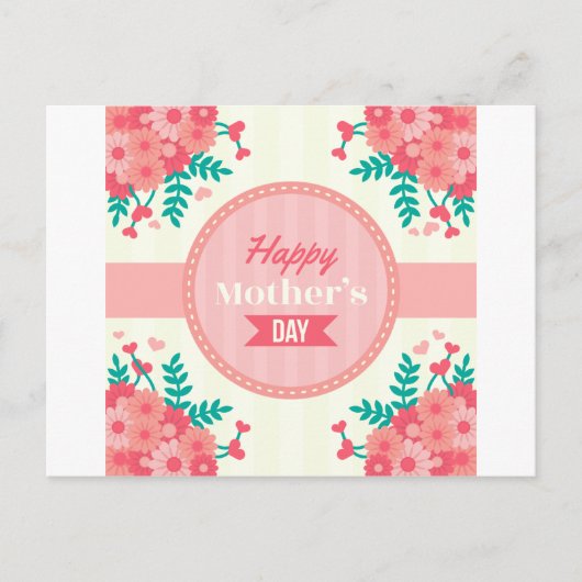 Carte Postale fête des mères florale (Devant)