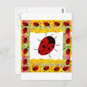 Carte Postale Fête des mères Ladybug (Devant / Derrière)