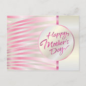 Carte Postale Fête des Mères lettrage or élégant rose luxe (Devant)