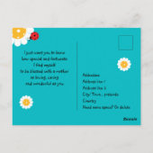 Carte Postale Fête des mères pour Pickleball Maman, turquoise (Dos)