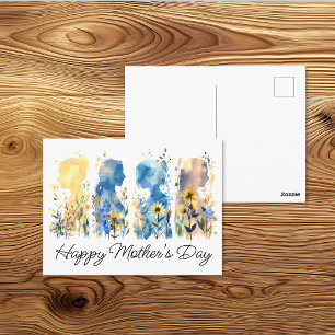 Carte Postale Fête des Mères Silhouette