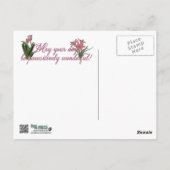 Carte Postale Fête des mères - Tulipes roses - Cairn Terrier - R (Dos)