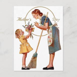 Carte Postale Fête des mères Vintage