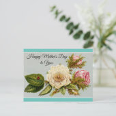 Carte Postale Fête des mères vintages Floral (Debout devant)