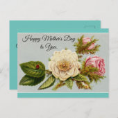 Carte Postale Fête des mères vintages Floral (Devant / Derrière)