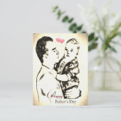 Carte postale fête des pères (Debout devant)