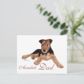 Carte Postale Fête des Pères Airedale Terrier (Debout devant)