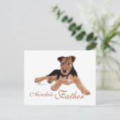 Carte Postale Fête des Pères Airedale Terrier (Debout devant)