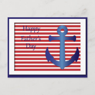 Carte Postale fête des pères Ancre nautique
