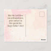 Carte Postale Fête des pères Bible Verse Proverbes 20:7 (Dos)