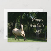 Carte postale Fête des pères de cheval Buckskin (Devant / Derrière)