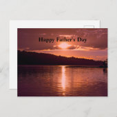 Carte Postale Fête des pères de coucher de soleil (Devant / Derrière)