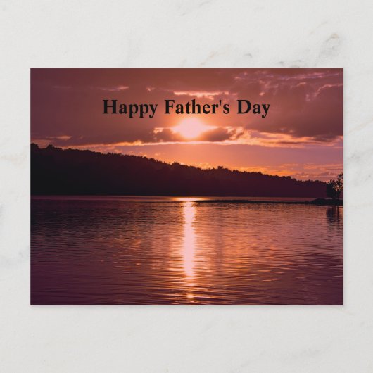 Carte Postale Fête des pères de coucher de soleil (Devant)