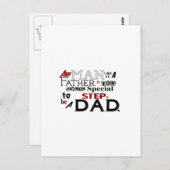 Carte Postale Fête des pères de devis Étape papa (Devant / Derrière)