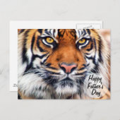 Carte Postale Fête des pères de tigres de Sibérie (Devant / Derrière)