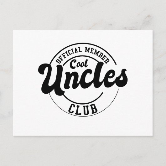 Carte Postale Fête des pères du Club des Uncles Cool officiels (Devant)