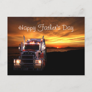Carte Postale Fête des pères du conducteur de camion