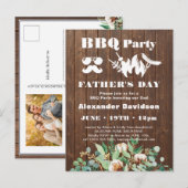 Carte Postale Fête des pères Eucalyptus Photo Parti BBQ (Devant / Derrière)