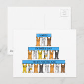 Carte Postale fête des pères Foster Papa Cartoon Chats (Devant / Derrière)