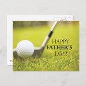Carte Postale Fête des pères Golf (Devant / Derrière)