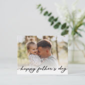 Carte Postale fête des pères heureuse, photo de vacances, callig (Debout devant)