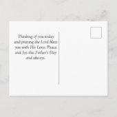 Carte Postale Fête des pères Inspiration Bible Verse, coucher du (Dos)