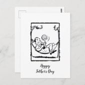 Carte Postale Fête des pères joyeuse de Retro (Devant / Derrière)