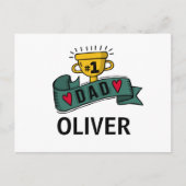 Carte Postale Fête des pères personnalisée des noms personnalisé (Devant)