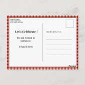 Carte Postale Fête des pères Photo Red Plaid Chalkboard BBQ Part (Dos)