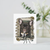 Carte Postale Fête des pères - Poches de pierre - Chien de taure (Debout devant)