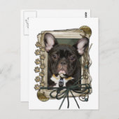 Carte Postale Fête des pères - Poches de pierre - Chien de taure (Devant / Derrière)