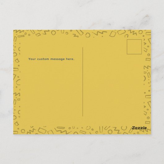 Carte Postale Fête des pères Rad Papa Blue Doodle (Dos)