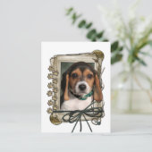 Carte Postale Fête des Pères - Stone Paws - Chiot Beagle (Debout devant)
