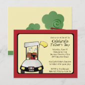 Carte Postale Fête des pères Tee off Invitation (Devant / Derrière)