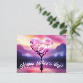 Carte postale Fête des pères unique : Heart Tree D (Debout devant)