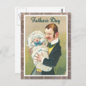 Carte Postale Fête des pères victorienne (Devant / Derrière)