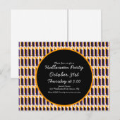 Carte Postale Fête d'Halloween Formes Géométriques Lignes (Devant / Derrière)