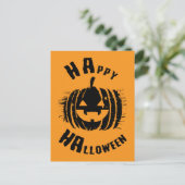 Carte Postale Fête d'Halloween joyeuse Citrouille (Debout devant)