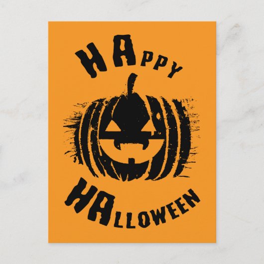 Carte Postale Fête d'Halloween joyeuse Citrouille (Devant)