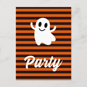 Carte Postale Fête d'Halloween Orange moderne