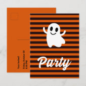 Carte Postale Fête d'Halloween Orange moderne (Devant / Derrière)