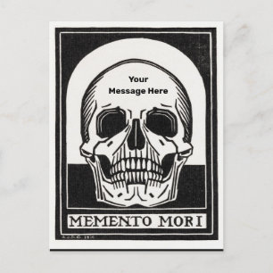 Carte Postale Fête d'Halloween Squelette personnalisé Anniversai